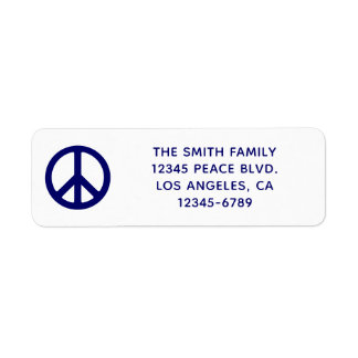Dark Blue Peace Symbol