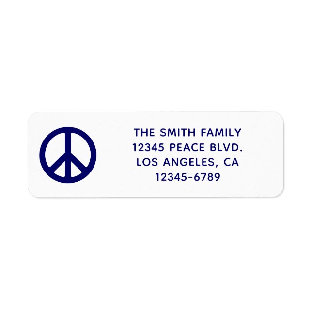 Dark Blue Peace Symbol (Front)