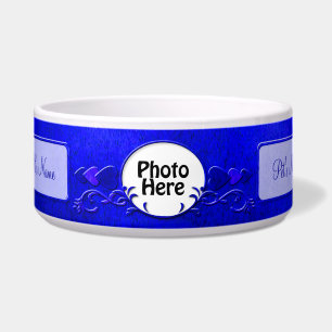 Dark Blue Photo and Name Earthen Fancy Pottery