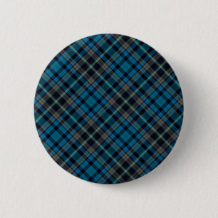 Dark Blue Plaid 6 Cm Round Badge