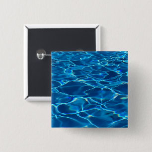 Dark Blue Pool Water  15 Cm Square Badge