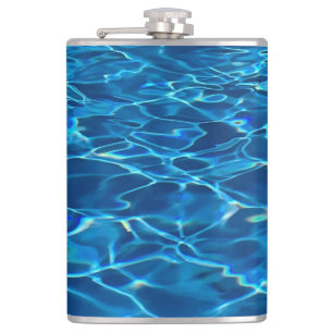 Dark Blue Pool Water Hip Flask