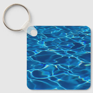Dark Blue Pool Water  Key Ring