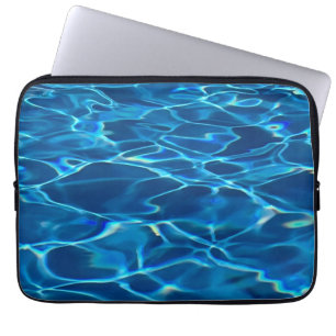 Dark Blue Pool Water Laptop Sleeve