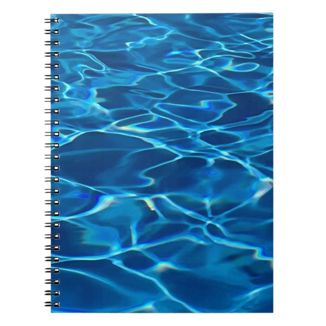 Dark Blue Pool Water  Notebook (Front)