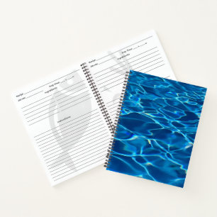 Dark Blue Pool Water Notebook