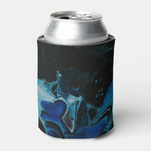 Dark blue psychedelic liquid can cooler