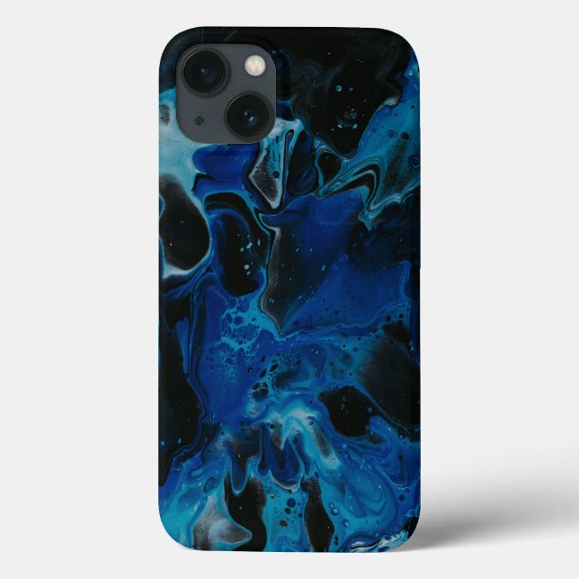 Dark blue psychedelic liquid Case-Mate iPhone case (Back)