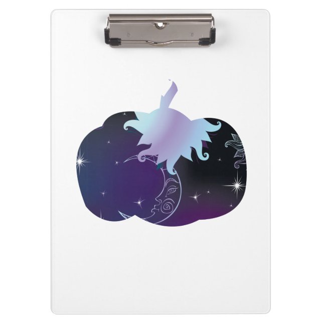 Dark Blue Pumpkin Clipboard (Front)
