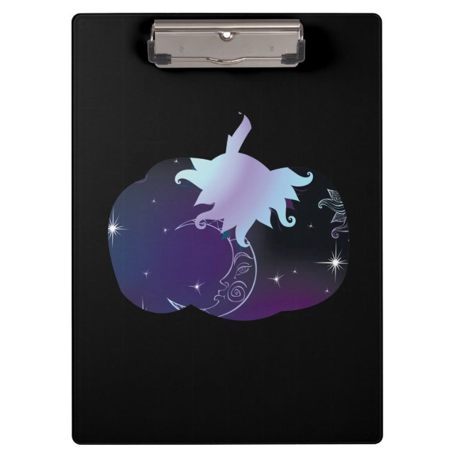 Dark Blue Pumpkin Clipboard (Front)