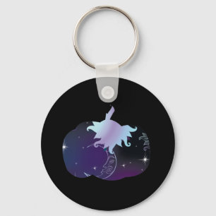 Dark Blue Pumpkin Key Ring
