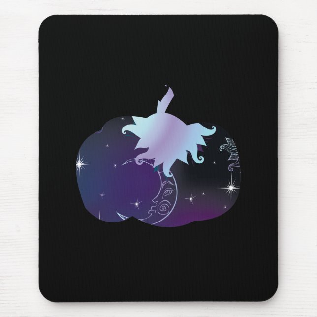 Dark Blue Pumpkin Mouse Pad (Front)