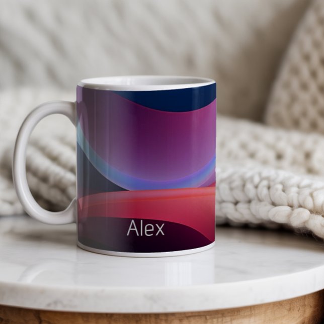 Dark blue purple abstract  school  coffee mug (Creator Uploaded)