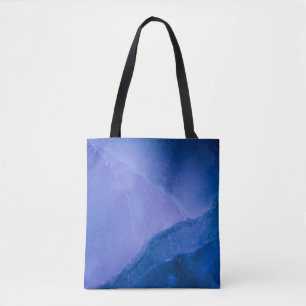 Dark Blue Purple Ice Abstract Art Photo Tote Bag