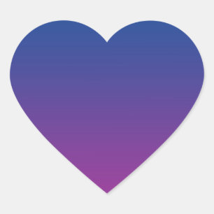 Dark Blue & Purple Ombre Heart Sticker