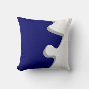 Dark Blue Puzzle Piece Pillows