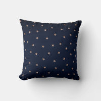 Dark Blue & Rose Gold Pink Glittery Stars Starry