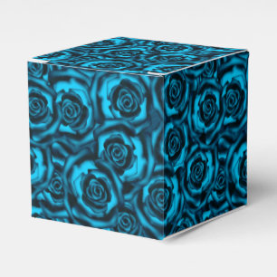 Dark blue roses favour box
