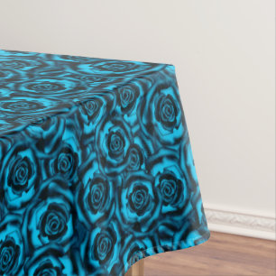 Dark blue roses tablecloth
