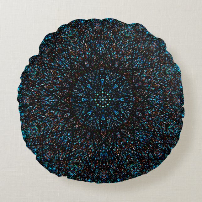 Dark Blue Round Cushion (Front)