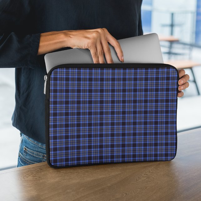 Dark Blue Scottish Tartan Laptop Sleeve (Creator Uploaded)