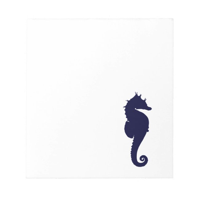 Dark Blue Seahorse Notepad (Front)