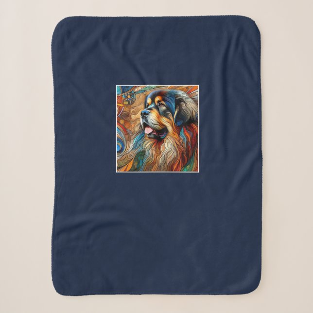Dark Blue Sherpa Blanket TM Head  (Front)