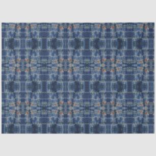 Dark Blue Sky Tie Dye Pattern Style Tissue Paper