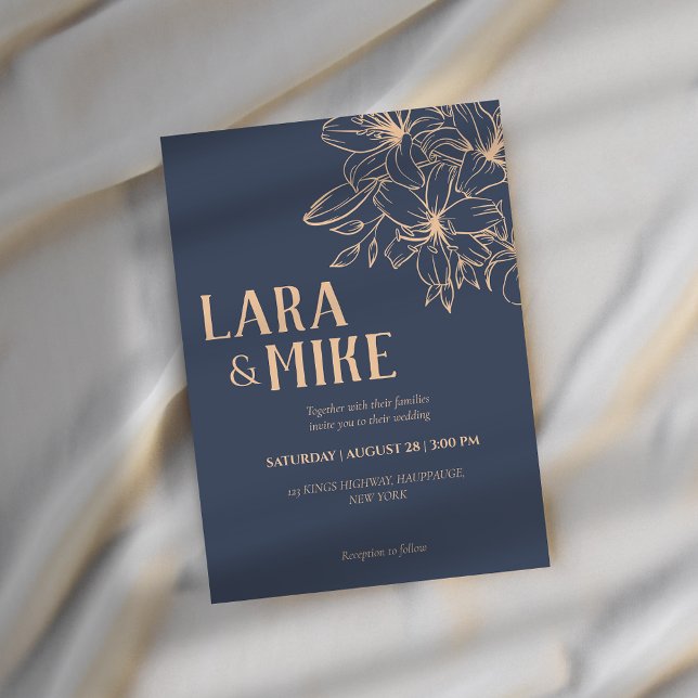 Dark Blue Soft Wedding Invitations (Creator Uploaded)