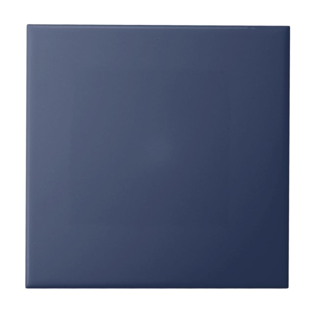 Dark Blue Solid Matches Blue & White Woodland Tile (Front)