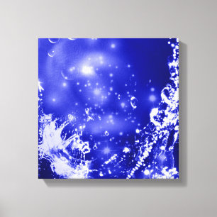 Dark Blue Splash Canvas Print