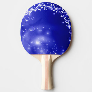 Dark Blue Splash Ping Pong Paddle