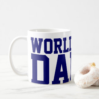 Dark Blue Sports Typography World's Best Daddy Coffee Mug