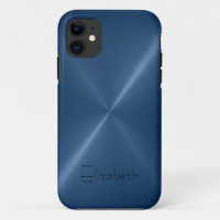 Dark Blue Stainless Steel Metal Look