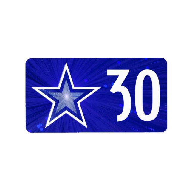 Dark Blue Star 'Age' label medium white text (Front)