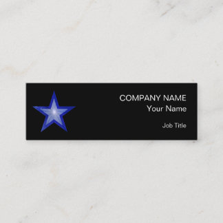 Dark Blue Star business card skinny black