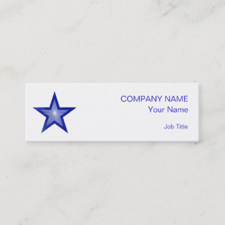 Dark Blue Star business card template skinny white
