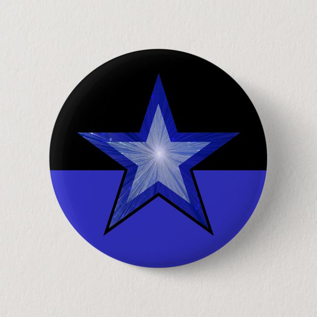 Dark Blue Star button blue black (Front)