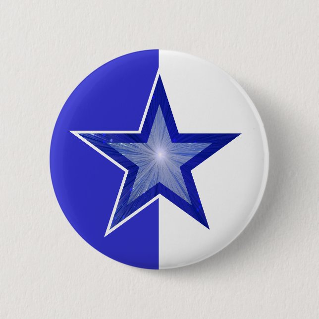 Dark Blue Star button blue white (Front)