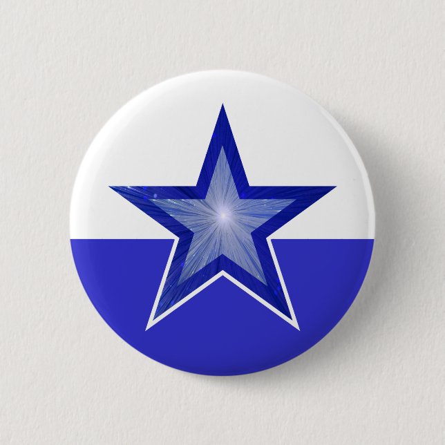 Dark Blue Star button blue white (Front)