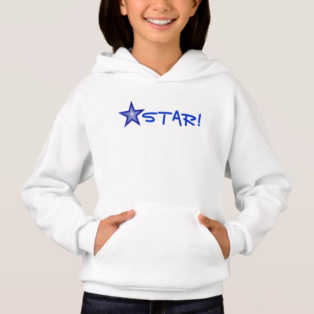 Dark Blue Star 'STAR!' small star front  & back (Front)