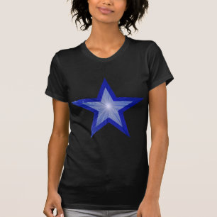 Dark Blue Star 'two tone' ladies t -shirt black T-Shirt