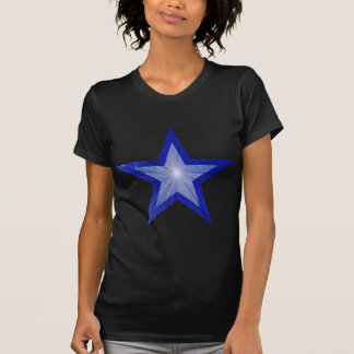 Dark Blue Star 'two tone' ladies t -shirt black T-Shirt