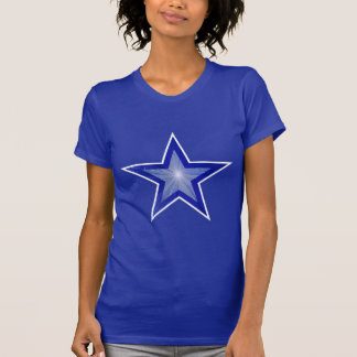 Dark Blue Star White women's t-shirt blue
