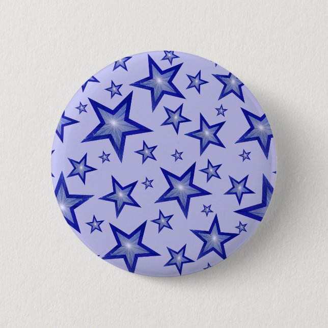 Dark Blue Stars button pale blue (Front)