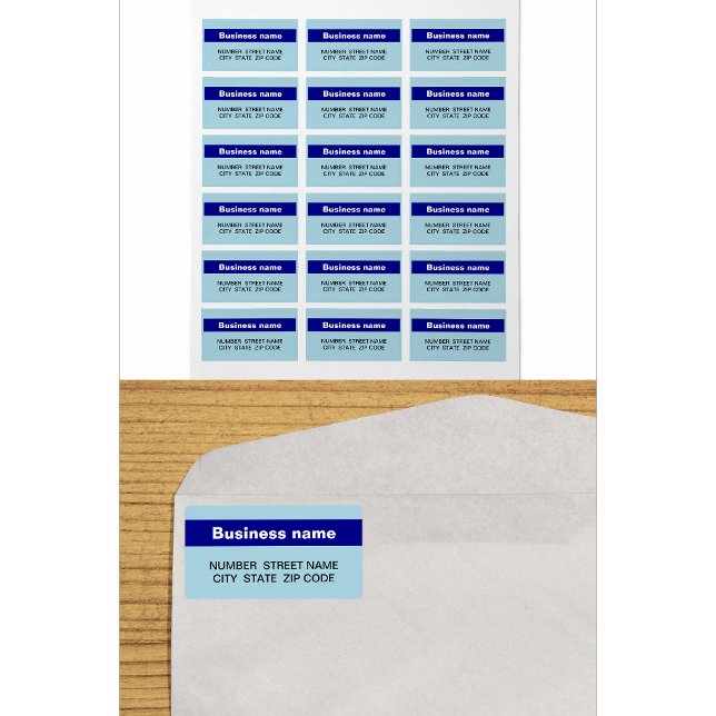 Dark Blue Stripe On Business Address Label (Creator Uploaded)