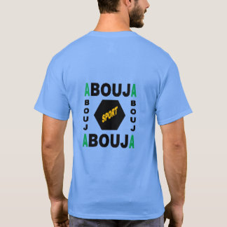 Dark blue T-shirt with man ABUJA SPORT