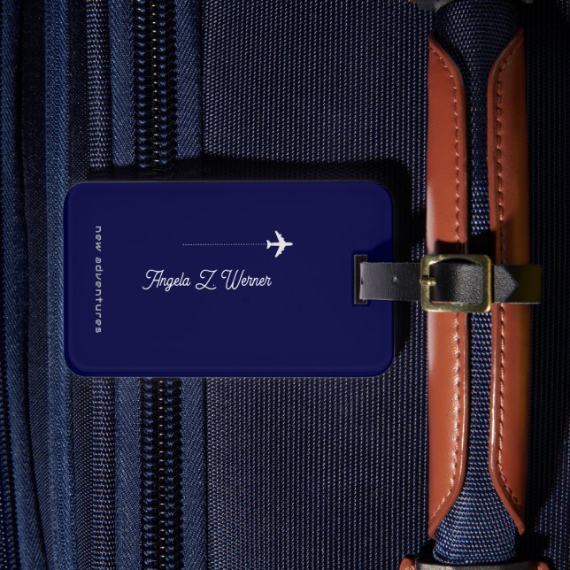 Dark Blue Tag with His/Her Name (Front Insitu 4)