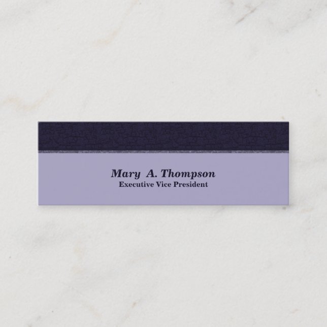 Dark Blue Texture Mini Business Card (Front)