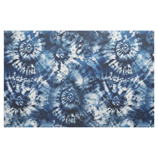 Dark Blue Tie Dye Fabric (Yard)